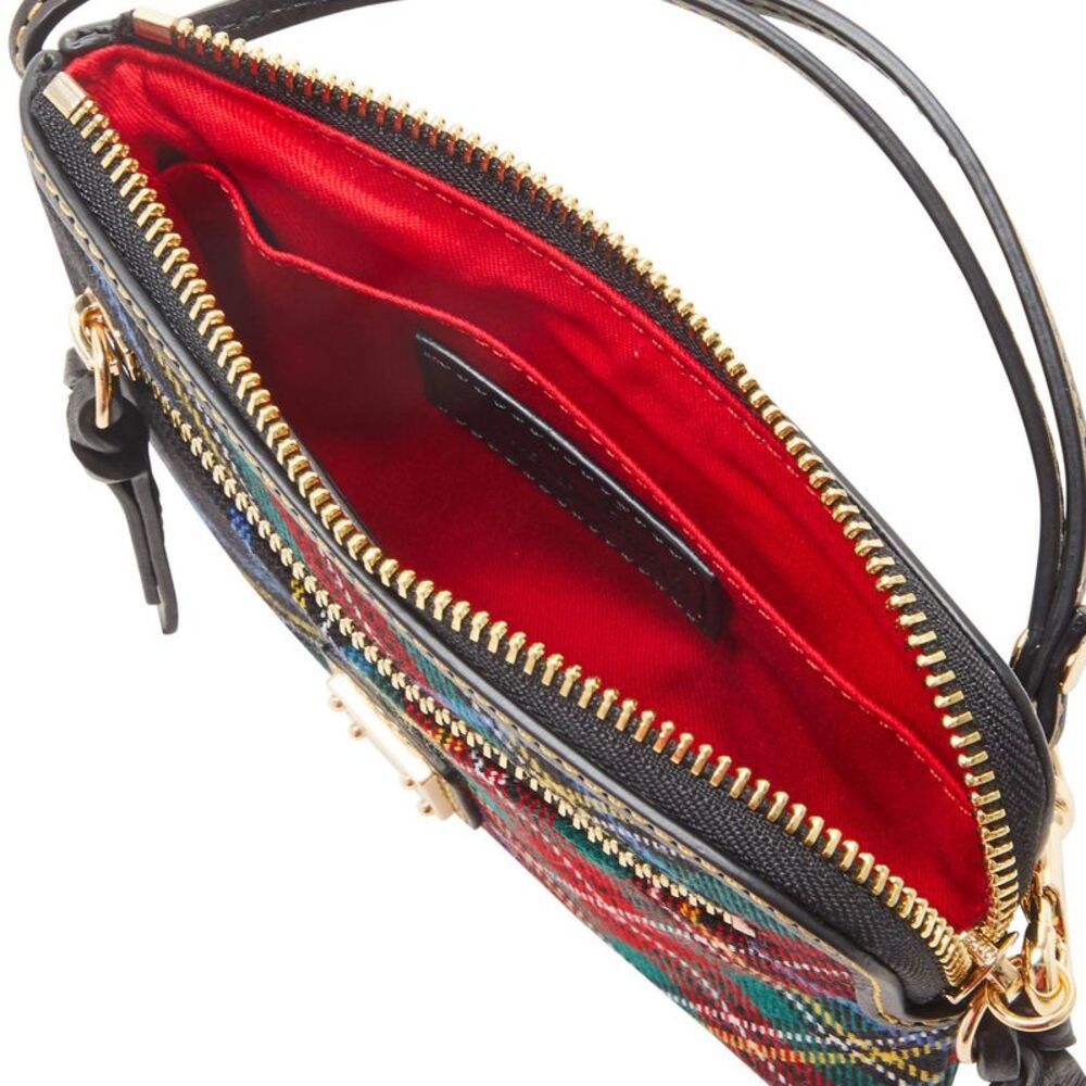 Dooney & Bourke Tartan Zip Around Wristlet - Black - Picture 3 of 3